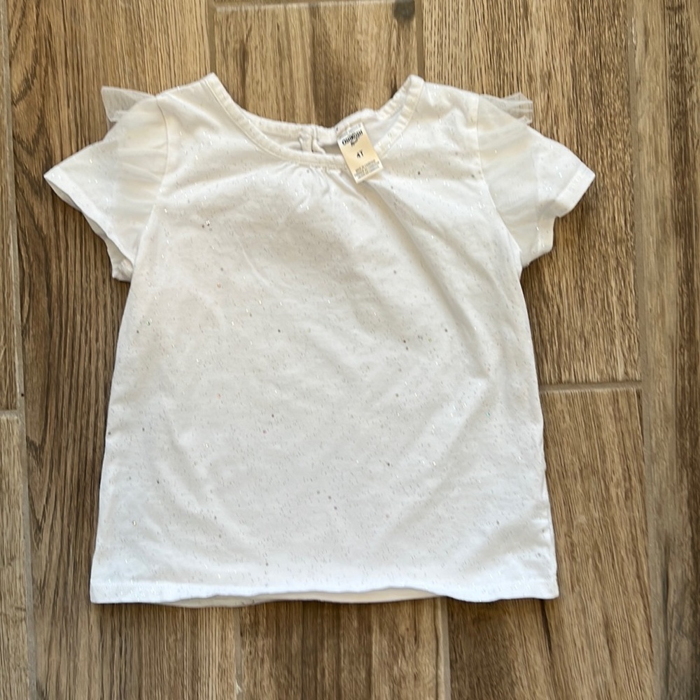 Oshkosh Sparkly White Top 4T